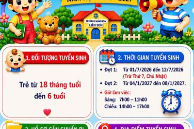 TRƯỜNG MẦM NON LIÊN SƠN THÔNG BÁO TUYỂN SINH TRẺ MẦM NON NĂM HỌC 2026 – 2027